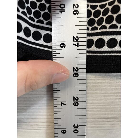 Max Studio Shirt Womens Large Black White Cold Shoulder Polka Dot Knit - Picture 4 of 9